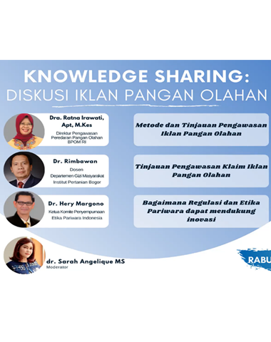 Knowledge Sharing: Diskusi Iklan Pangan Olahan - APPNIA